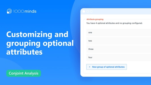 Customizing and grouping optional attributes